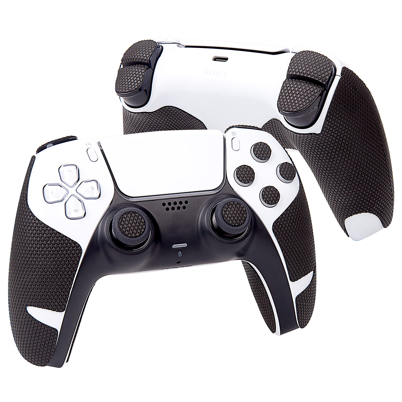 HOTLINEGAMES - Empuñaduras de control compatibles con PS5 Dualsense, accesorios de driver PlayStation 5, kit de piel, cinta de agarre antideslizante, absorbente del sudor, fácil de aplicar