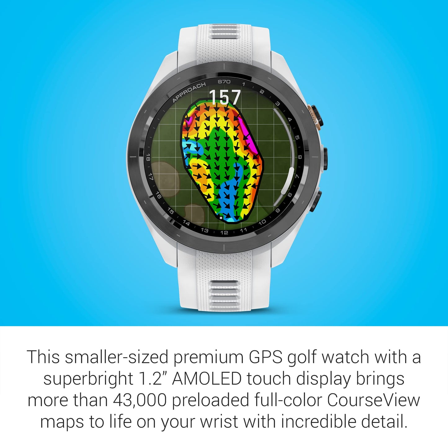 Garmin Approach S70 Blanco, 42 mm