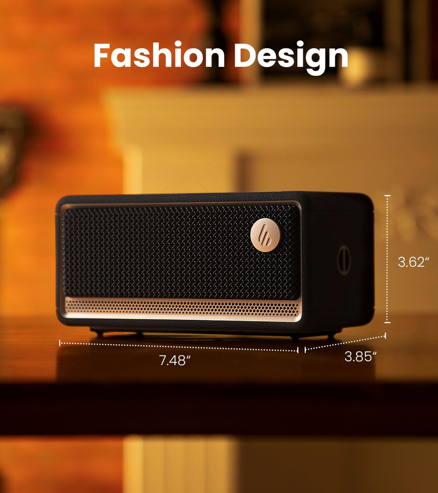 Edifier ES60 Altavoz Bluetooth, portátil con emparejamiento estéreo, IP66 a prueba de polvo y agua, 9H de tiempo de reproducción, BT5.4, 34W RMS, conexión de dispositivo dual, luz ambiental para
