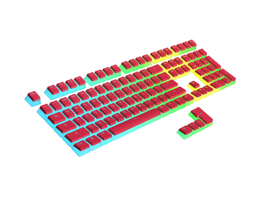 Teclas PBT Ranked Rojo Translúcidas Double Shot para Teclado Mecánico RGB Perfil OEM