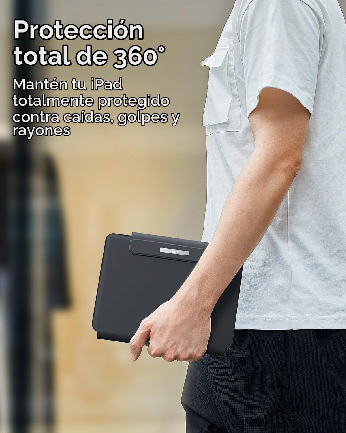 Funda Teclado ESR iPad A16/10a Gen Soporte Magnético Rápido
