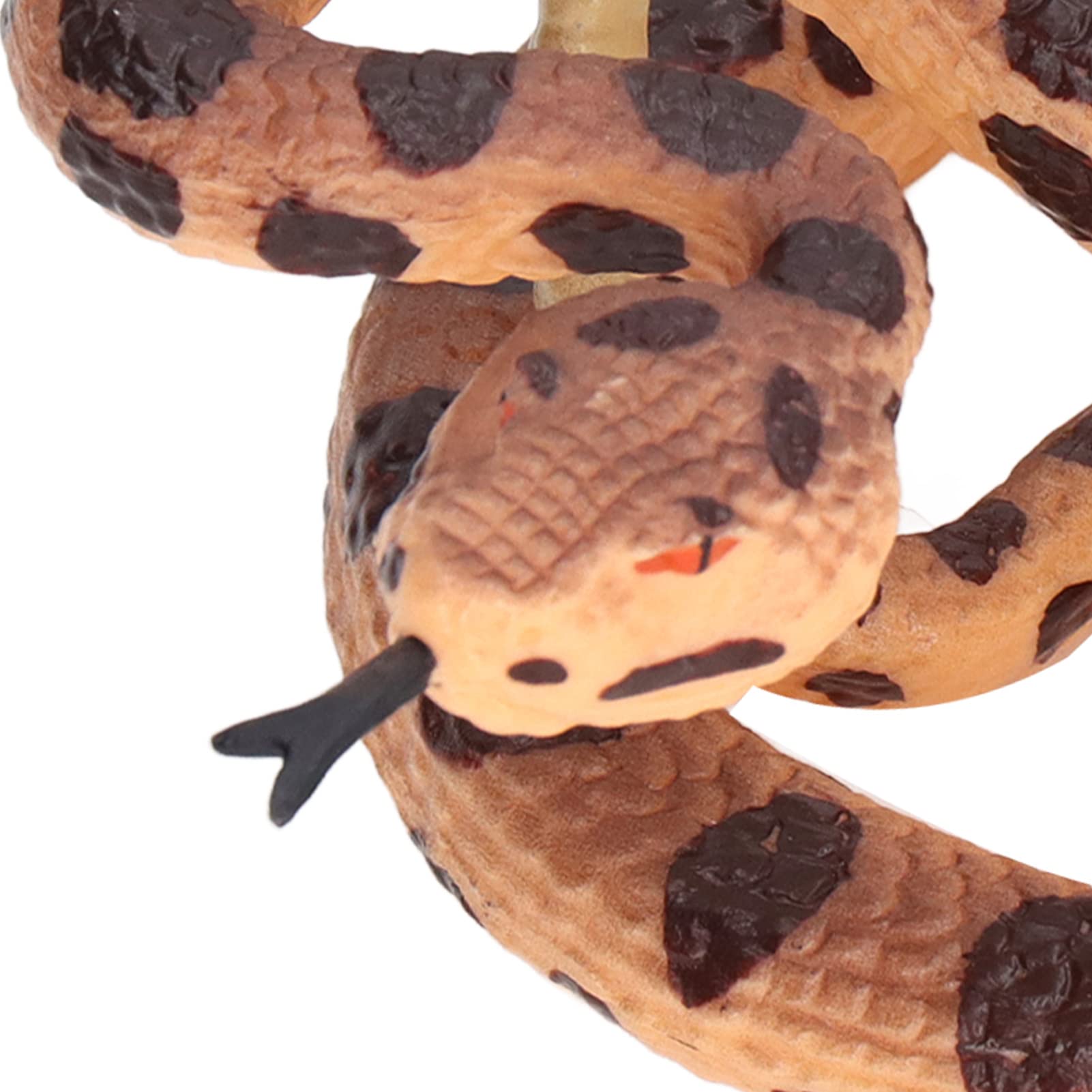 FUWE Serpiente de cascabel realista de plástico resistente al desgaste para niños de 3 años en adelante, juguete de fiesta de cumpleaños y bromas prácticas
