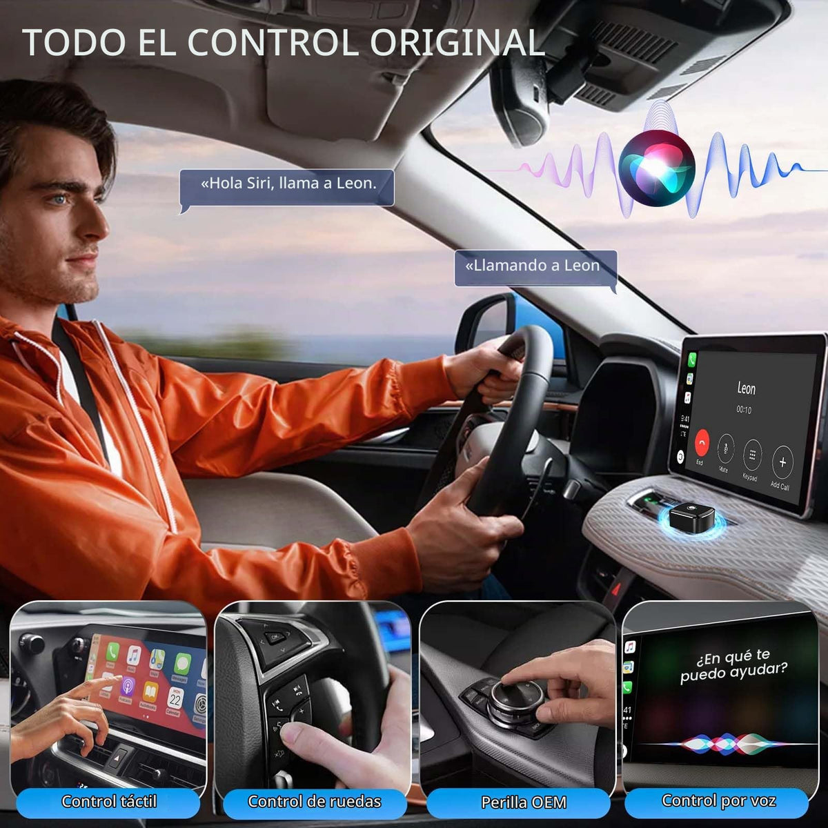 Adaptador Inalámbrico Exión Rápida a 5.8 GHz para iPhone y Android con Puerto USB y USB C