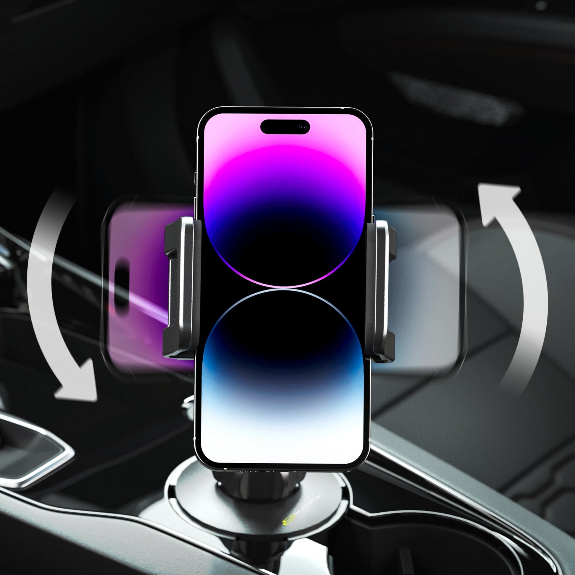 Bracketron - Soporte Universal para Coche TekGrip, Compatible con iPhone X 8 Plus 7 SE 6S 6 5S 5 Samsung Galaxy S9 S8 S7 S6 S5 Note Google Pixel 2 XL LG Nexus Sony Nokia BT1-661-2, Negro