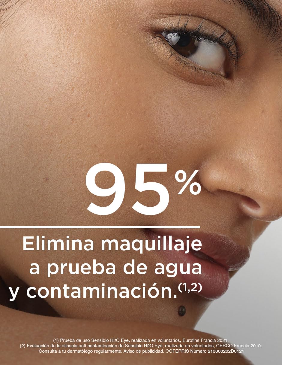 BIODERMA, Agua Micelar, Sensibio H2O, Desmaquillante Bifásico, Elimina Maquillaje a Prueba de Agua, Piel Sensible, 125ml