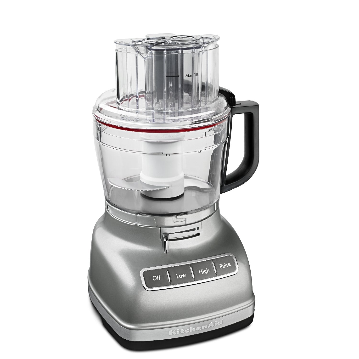 KitchenAid KFP1133CU Procesador de alimentos de 11 tazas con sistema ExactSlice – plateado contorneado, Plateado Contour, 11-Cup, 1