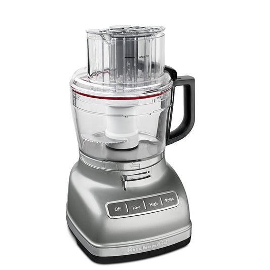 KitchenAid KFP1133CU Procesador de alimentos de 11 tazas con sistema ExactSlice – plateado contorneado, Plateado Contour, 11-Cup, 1