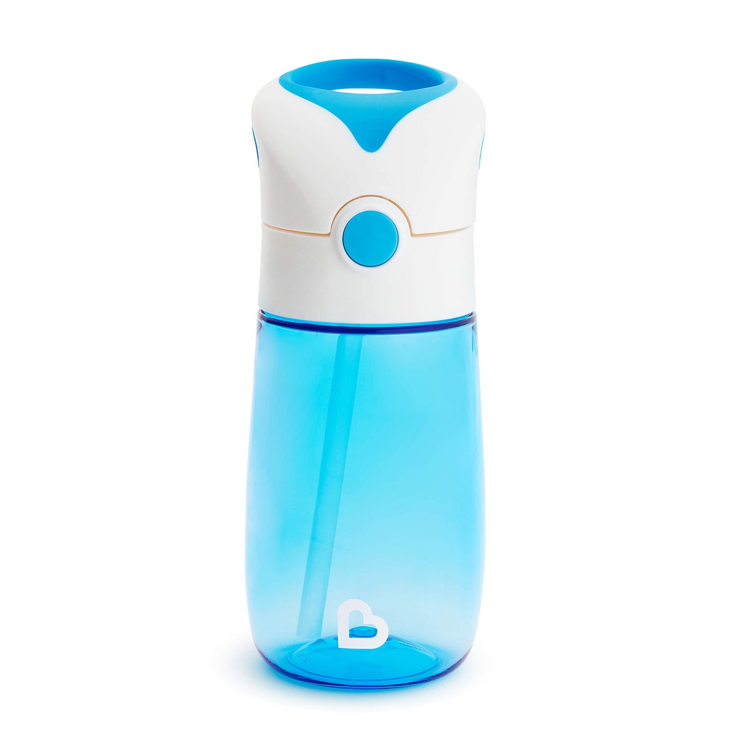 Munchkin Flip and Go Tritan - Taza de popote, 12 onzas (verde/azul, paquete de 2)