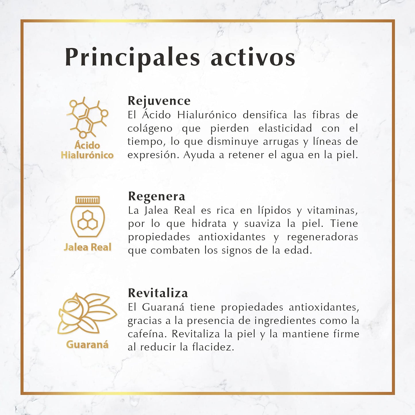 Sérum Tensor Antiedad para Rostro Marie d'Argan, con Jalea Real y Ácido Hialurónico, Antiedad, Antiarrugas, Reafirmante, Textura Ligera, Todo Tipo de Piel