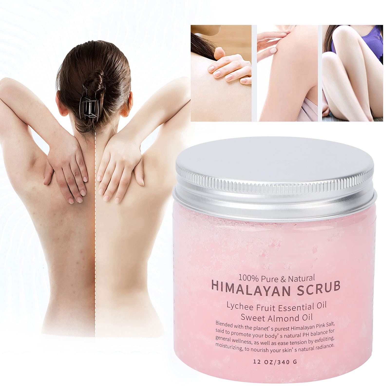 Exfoliante Corporal y Facial de Sal del Himalaya Cálido para Piel Hidratante