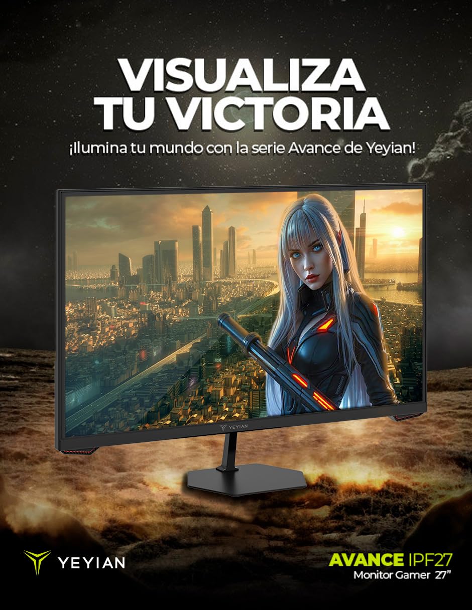 Monitor Gamer YEYIAN Avance 27 Pulgadas IPS Full HD 180 Hz para Hombre
