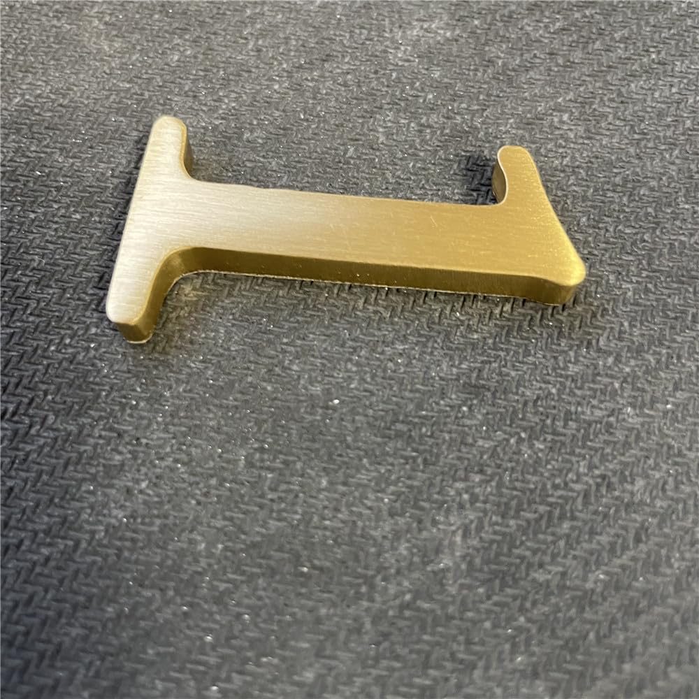 Pegatina de Latón Soild Letras Inglesas de Metal Autoadhesivas para Señalización de Dirección y Decoración de Casa