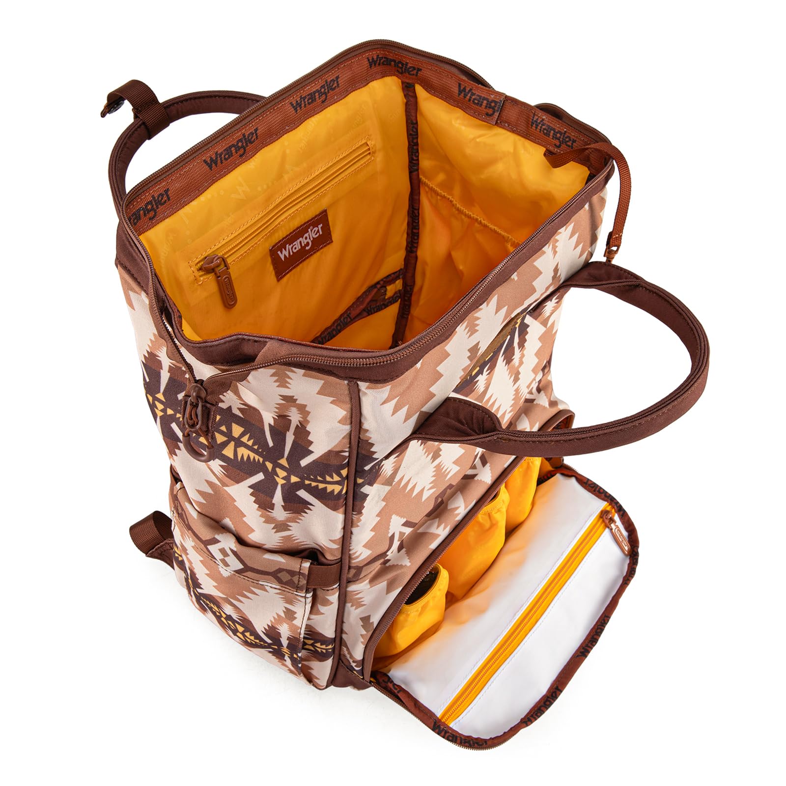 Montana West Wrangler Bolsa de pañales Mochila Western Bolsa de bebé, Aztec-beige