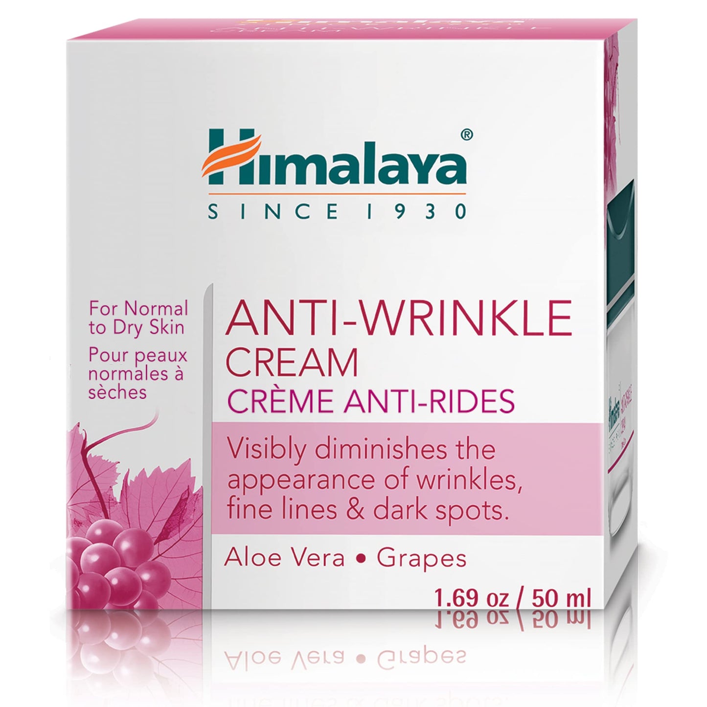 Crema anti-arrugas con Aloe vera y extracto de Uva, 1.69Oz/50ml