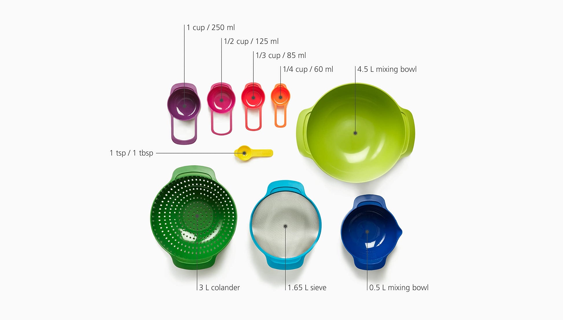 Juego de Medidores de Cocina Joseph Joseph Multicolor