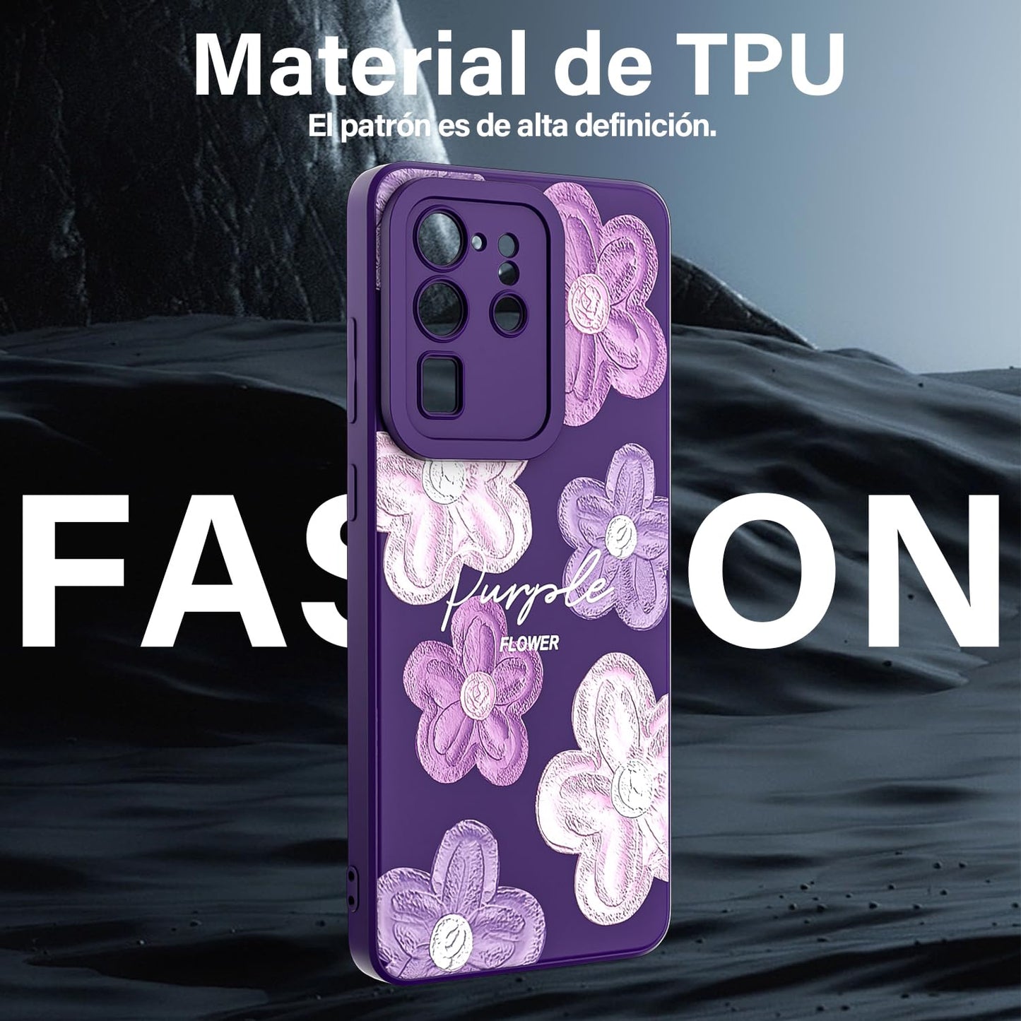 Threehao Funda para Samsung Galaxy S20 Ultra, Ultra Delgado Flexible Suave TPU Silicona Carcasa con Moda Aesthetic Dibujos Flores, Antigolpes Anti-arañazos Protectora Case para Samsung S20 Ultra