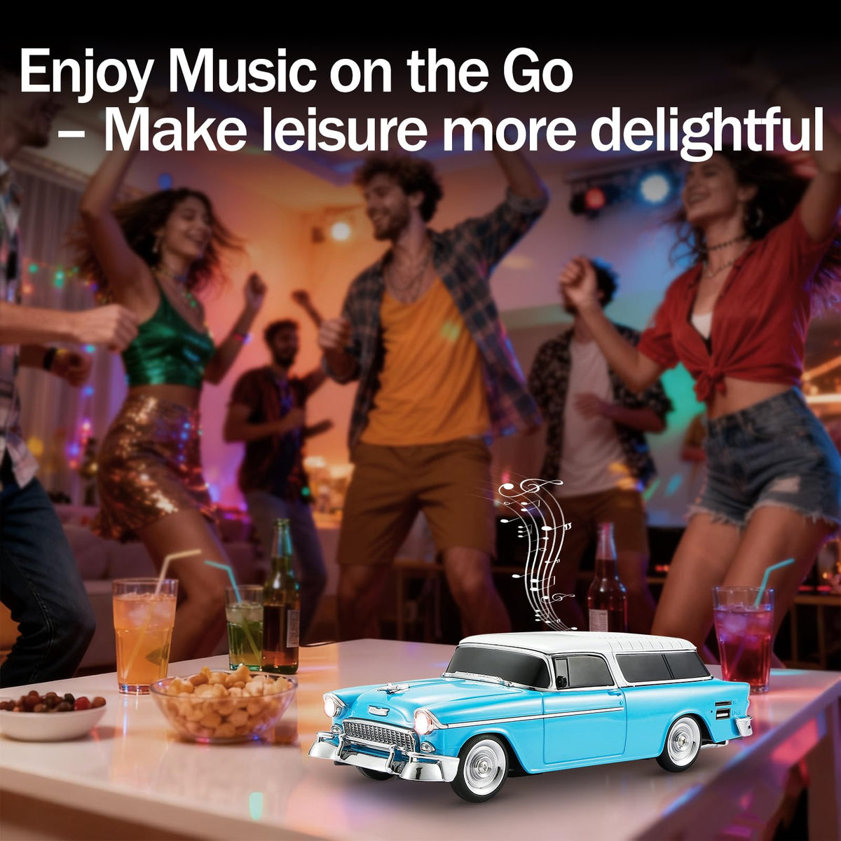 Altavoz Bluetooth WSTER Azul Station Wagon Classic