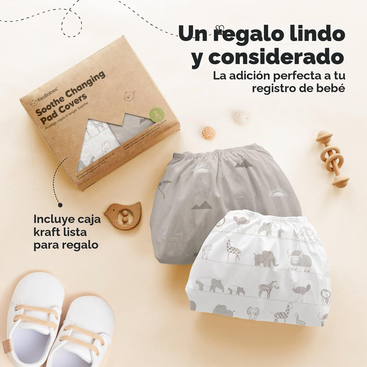 2 paquetes de fundas para cambiador orgánico para niña, niño, neutro - 100% funda para cambiador de algodón, suaves sábanas para cambiador de pañales de guardería para bebé, forros para cambiador