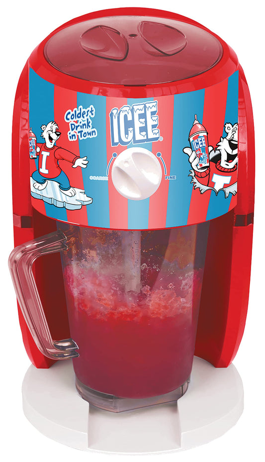 iscream ICEE - Máquina de Hielo Afeitado en Casa, Tamaño Encimera, Color Rojo Clásico