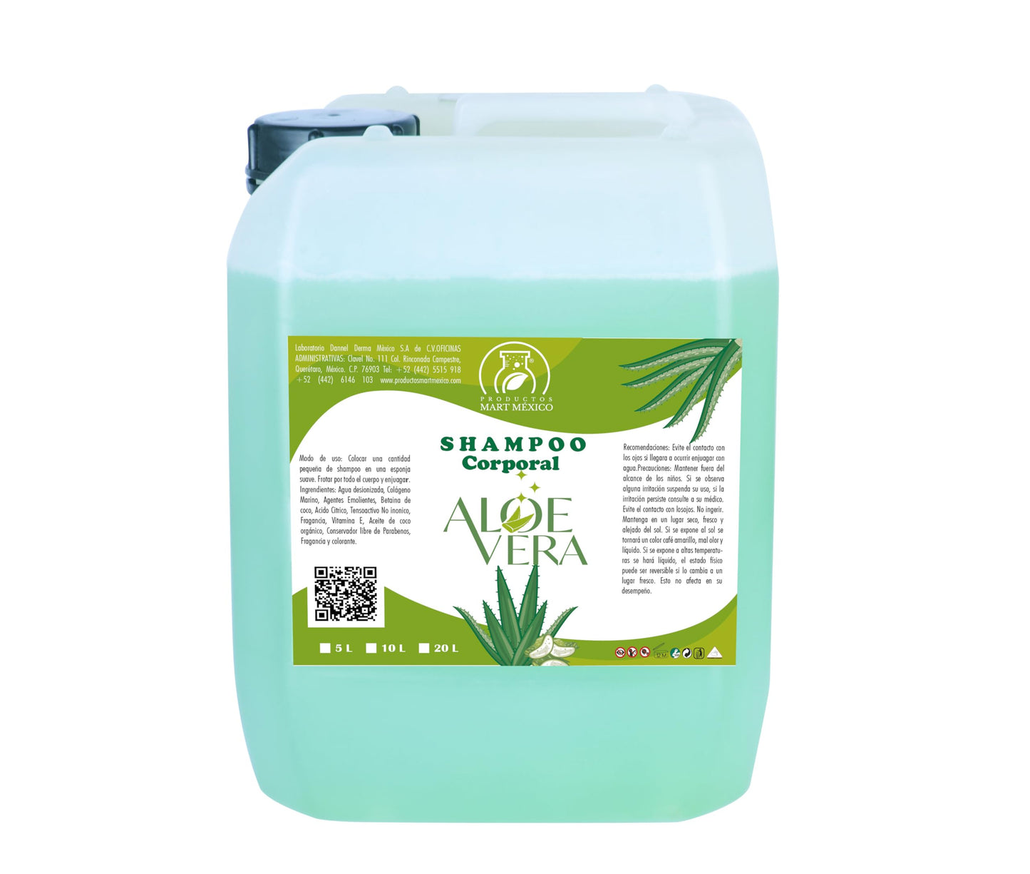 Jabón Líquido De Aloe Vera Facial Refresca 5 Litros Productos Mart Mexico