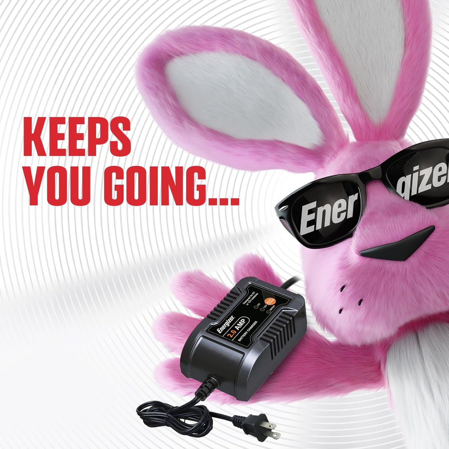Energizer Cargador Inteligente Automático de 2 Amperios para Baterías de 6 V y 12 V - Mantenedor y Cargador de Goteo Con Tecnología de Carga Inteligente de 7 Pasos