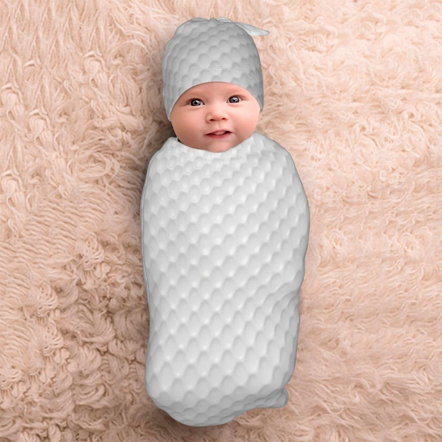 Juego de manta para recién nacido, diseño de pelota de golf, manta de recepción de bebé, divertida comida, suave, para bebé, regalo para bebé, baby shower, bebé