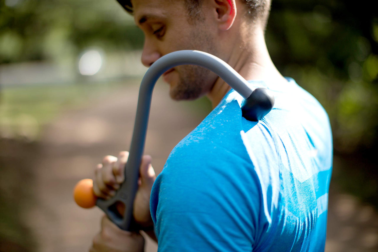 Bastón de Masaje TriggerPoint AcuCurve Azul para Cuello, Espalda y Hombros