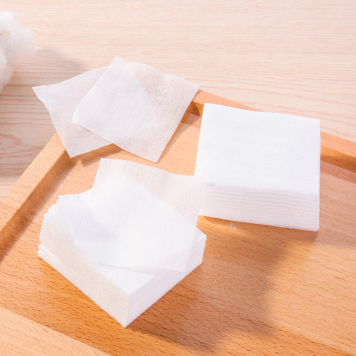 Almohadillas de Algodón Cosmético Ultra Suaves y Delgadas Sin Pelusa para Uñas y Maquillaje