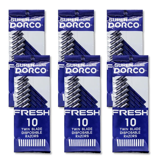 DORCO Maquinillas de Afeitar Desechables Fresh Twin Blade (Paquete de 6)