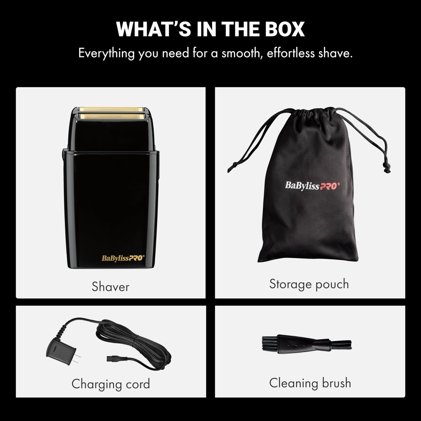 BaBylissPRO Barberology BLACKFX Double Foil Shaver, 1 ct.