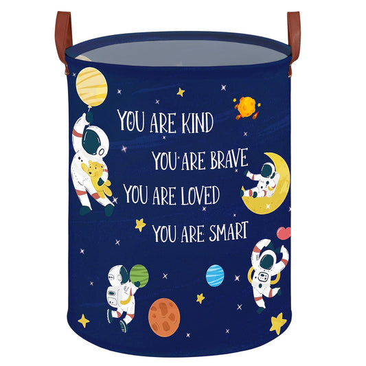 Cesta redonda para lavandería (astronauta espacial)