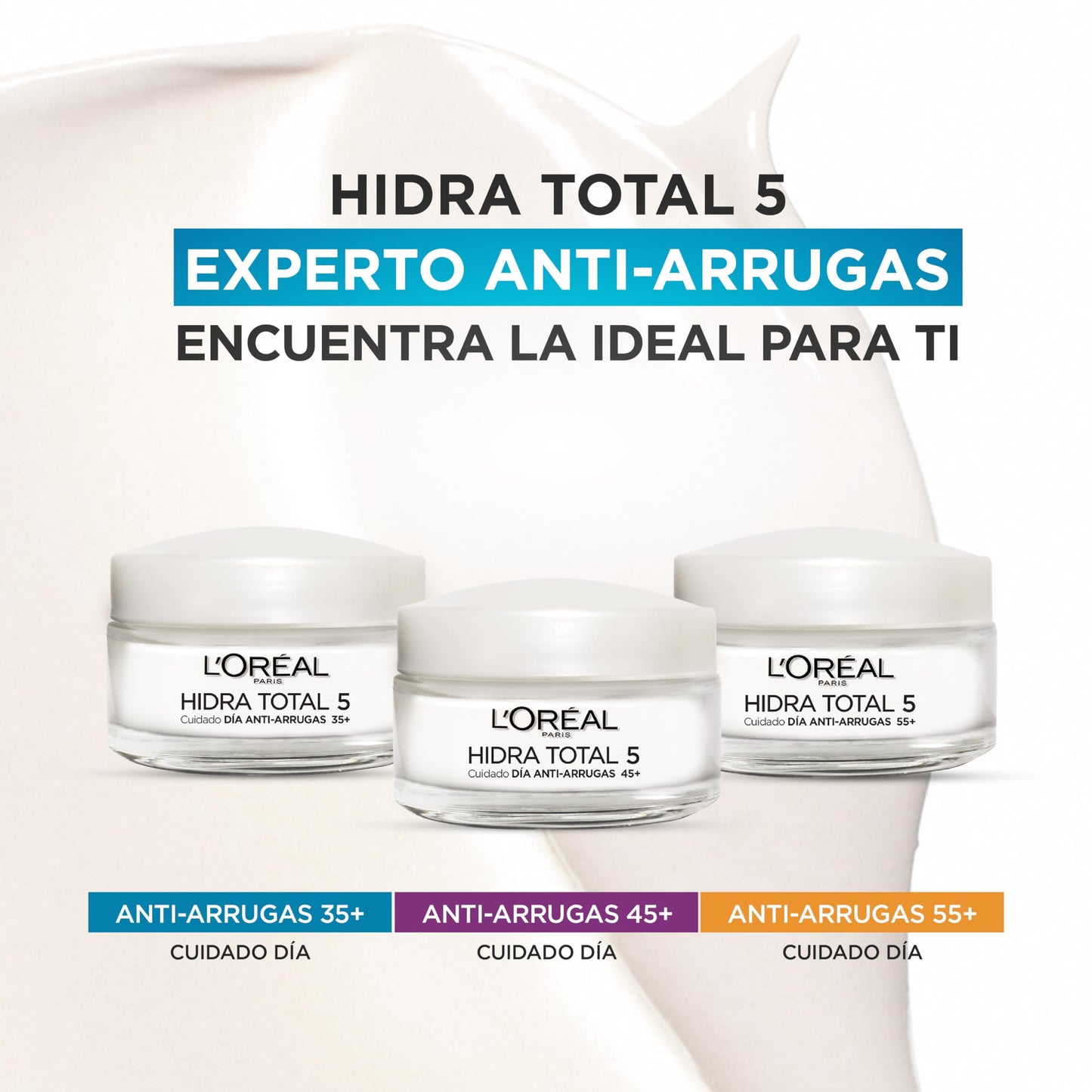 L'Oréal Paris Crema de Día Anti Arrugas Hidra Total 5 con Colágeno, 50ml