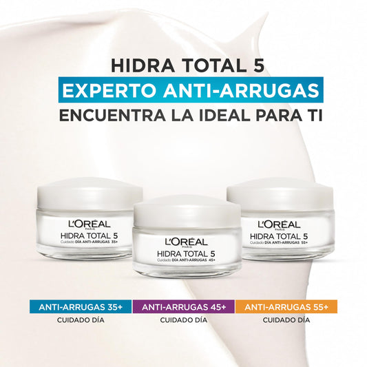 Crema de Día L'Oréal Paris Hidra Total 5 con Colágeno Anti Arrugas, 50ml
