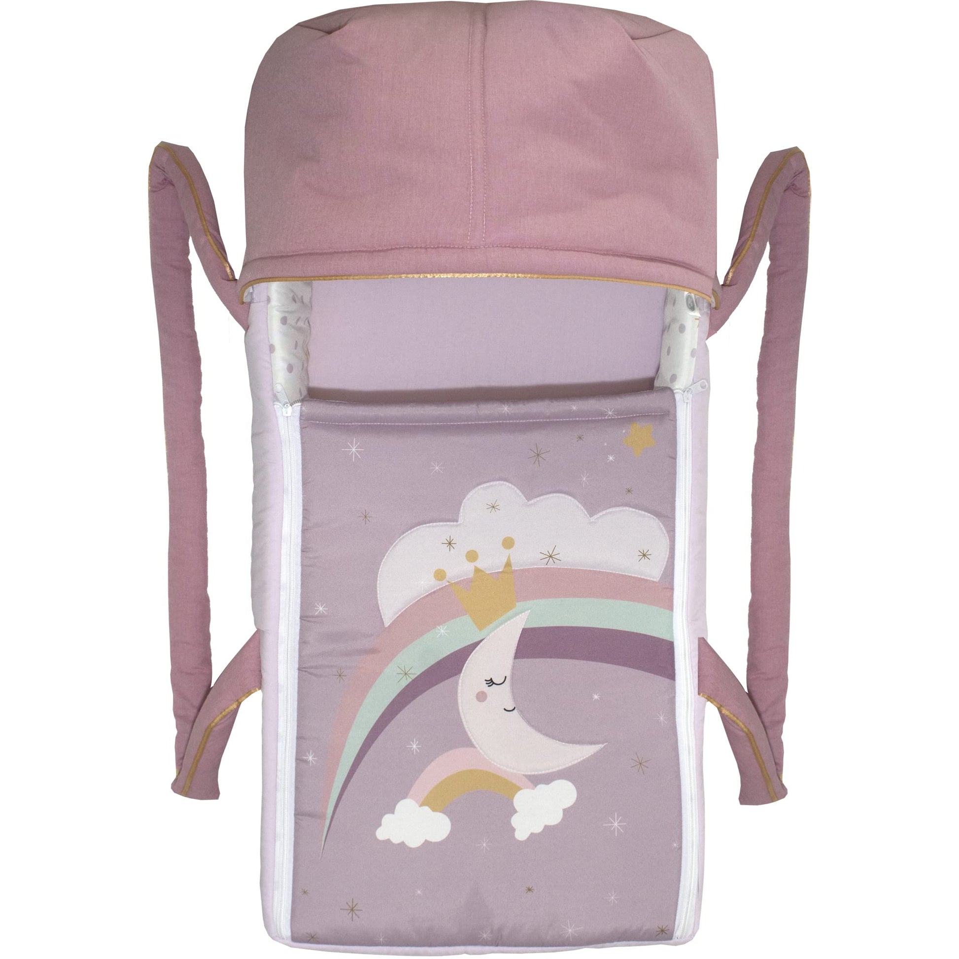 CARY | Bambineto Princesa Luna Mini Cuna Niña Seguro y Acogedor Diseño de Luna, Lavanda