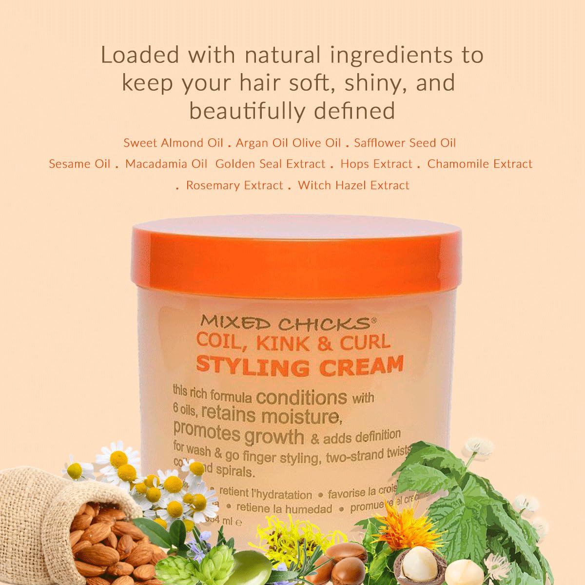 Mixed Chicks Coil, Kink & Curl Styling Cream, 12 fl. oz.