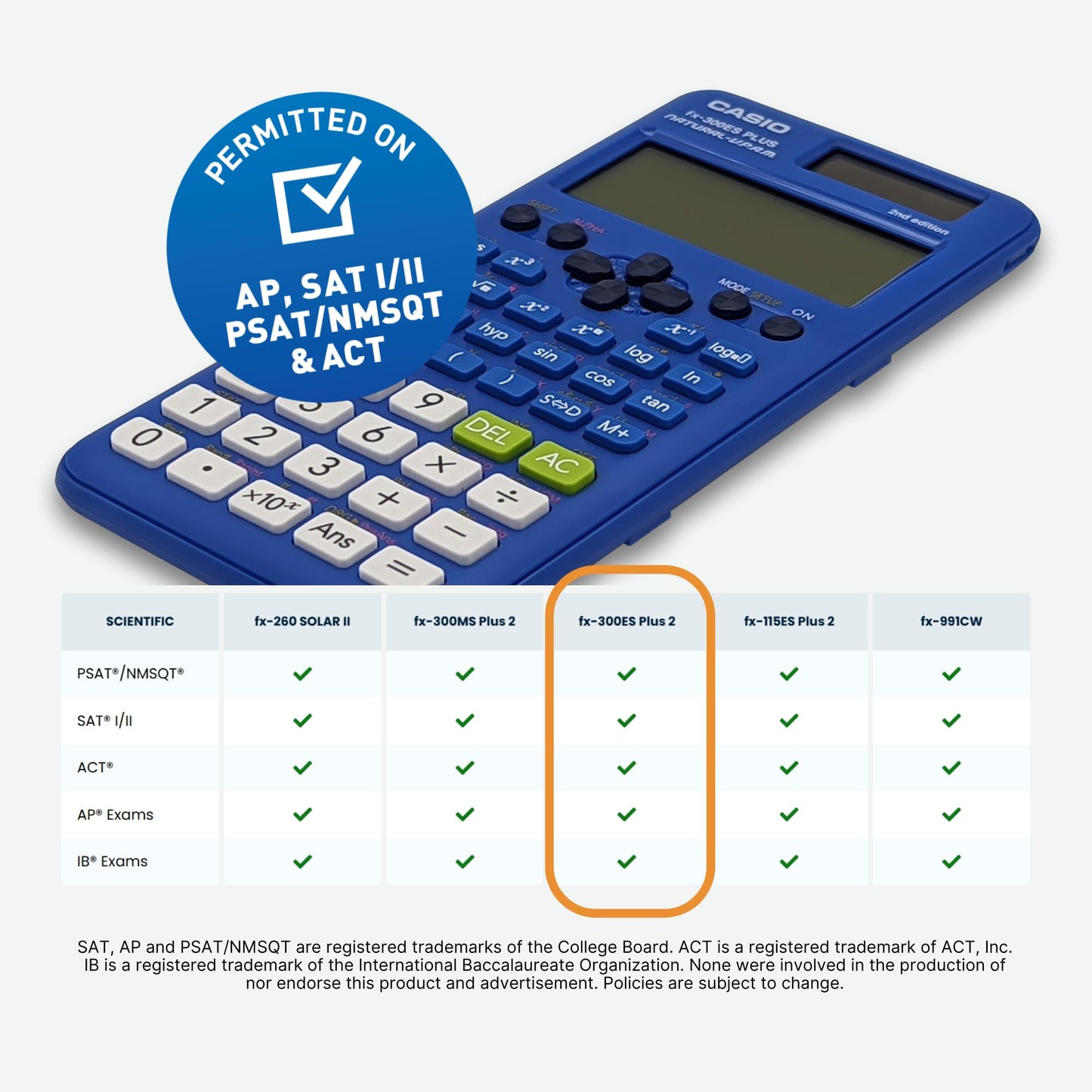 Casio fx-300ES Plus 2ª edición - Calculadora científica estándar | 262 Funciones, visualización de Libros de Texto Natural℠ | Ideal para Escuela Secundaria, matemáticas de Secundaria, estadísticas y