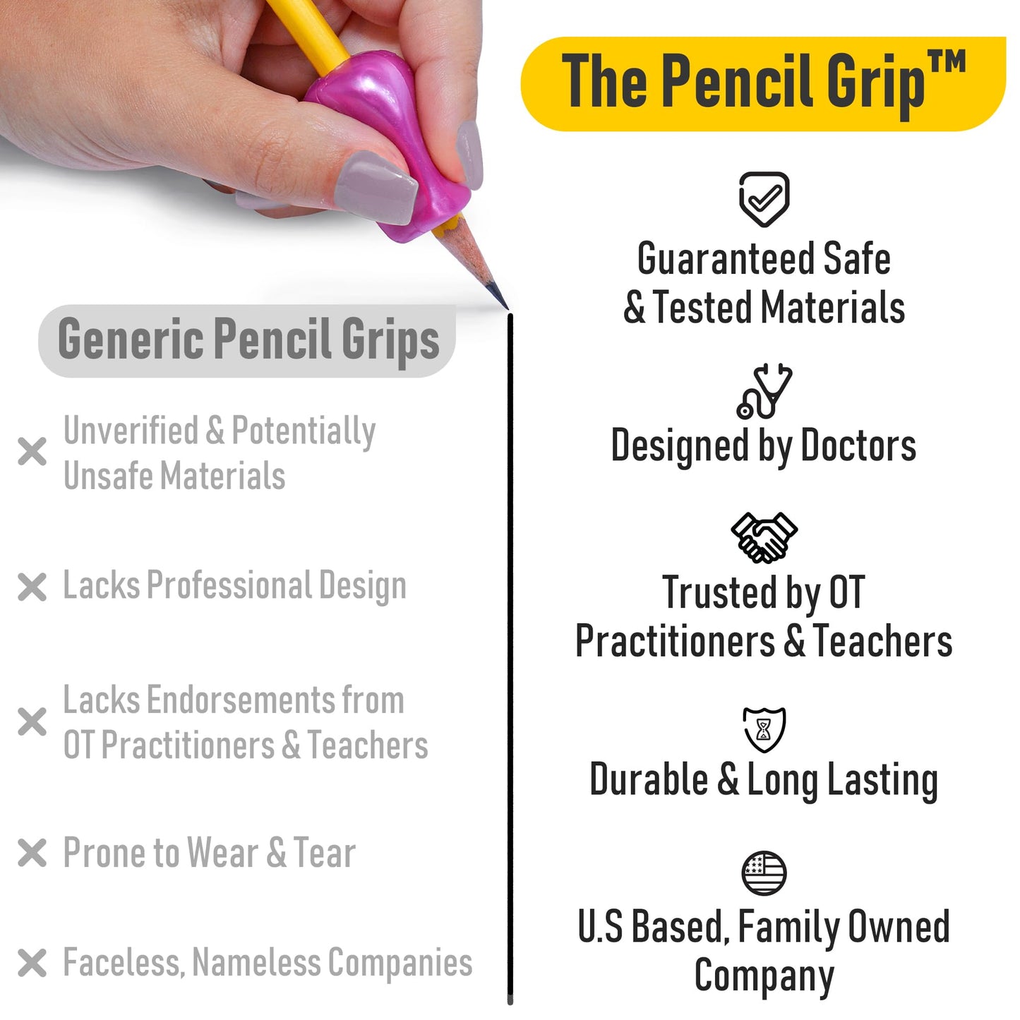 Soporte Ergonómico para Escritura The Pencil Grip Neón 6 Unidades