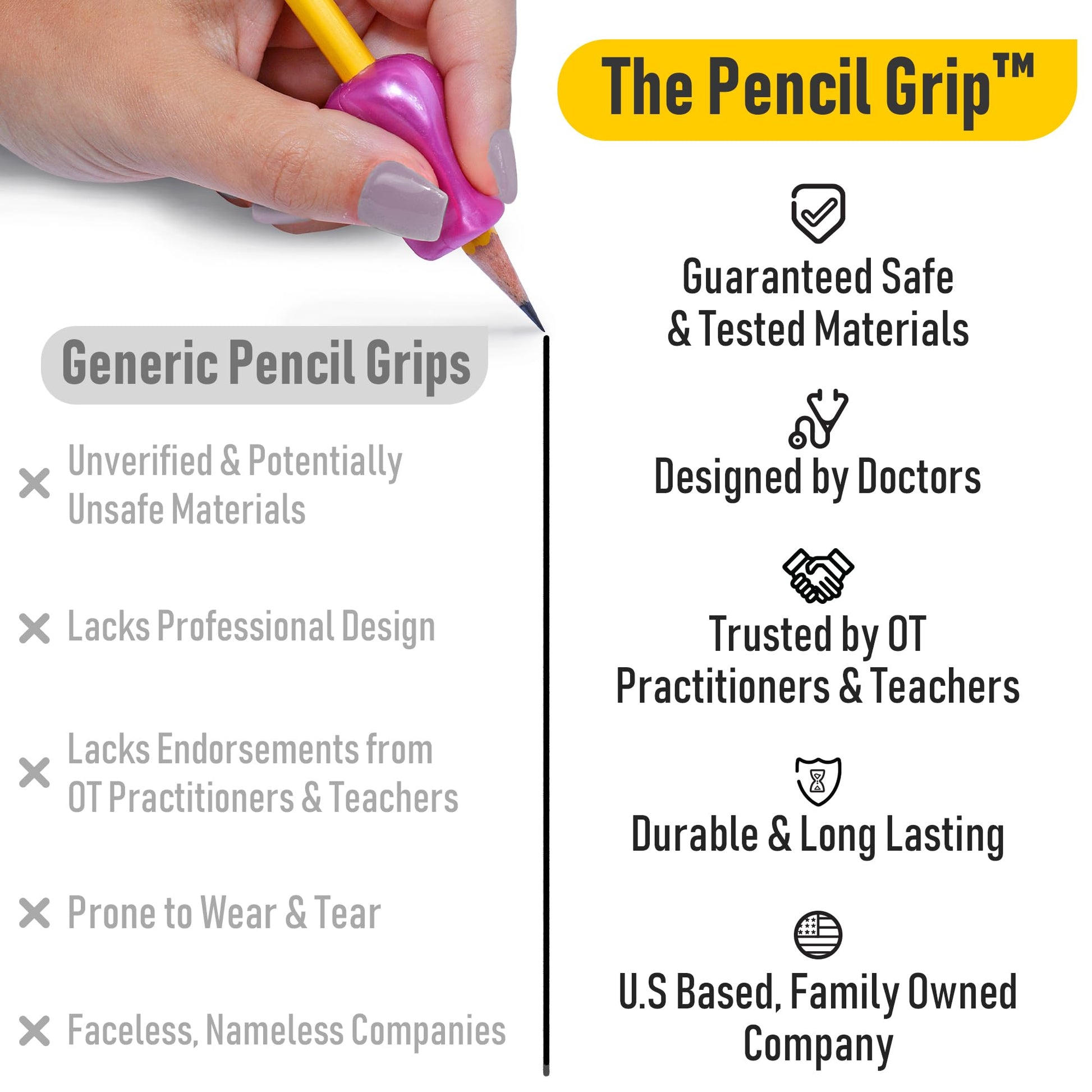 Soporte Ergonómico para Escritura The Pencil Grip Neón 6 Unidades