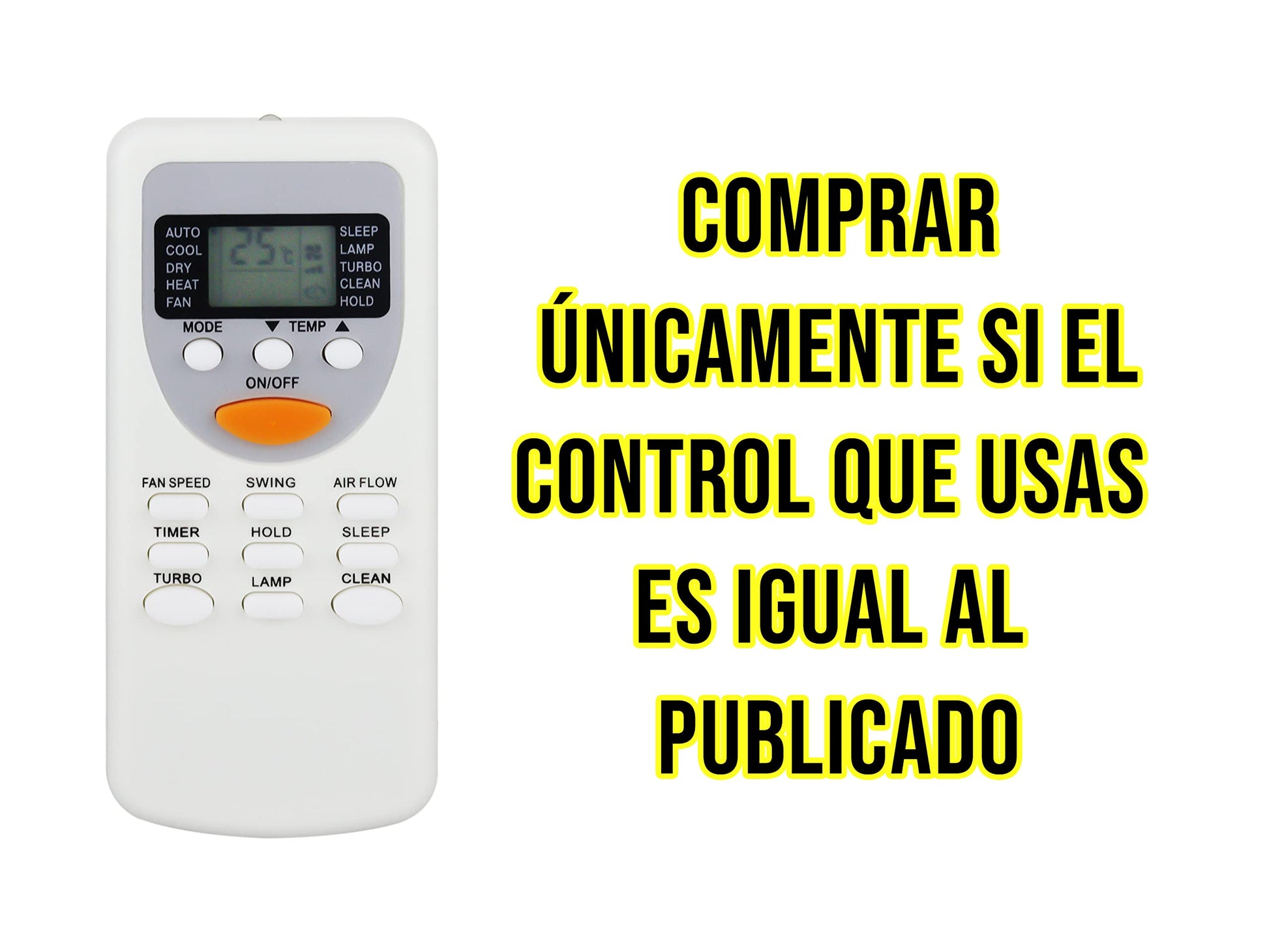CONTROL EXPERT Control Remoto Compatible con Frikko Lennox Rheem Prime Benelux minisplit Aire Acondicionado