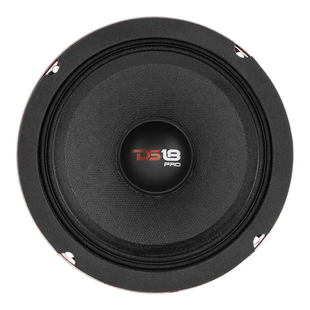 DS18 PRO-X5.4M - Altavoz de 5.25 pulgadas, rango medio, bala de aluminio rojo, 300 W máximo, 150 W RMS, 4 ohmios - Altavoces de puerta de audio de calidad premium para sistema de sonido estéreo de