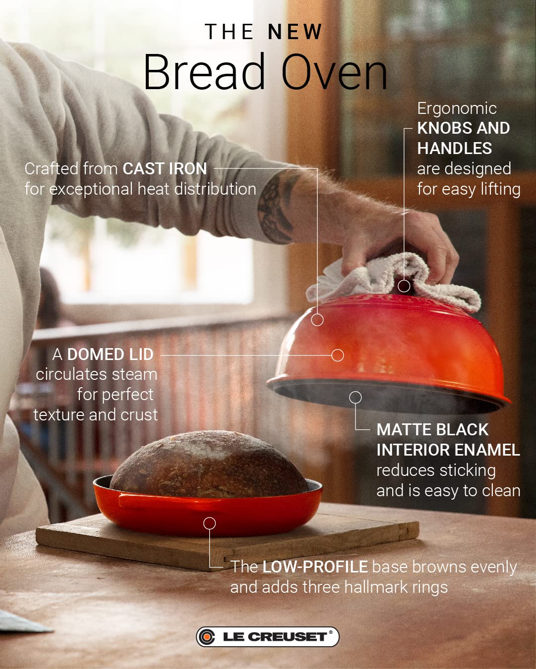 Le Creuset - Horno de pan de hierro fundido esmaltado, Marsella