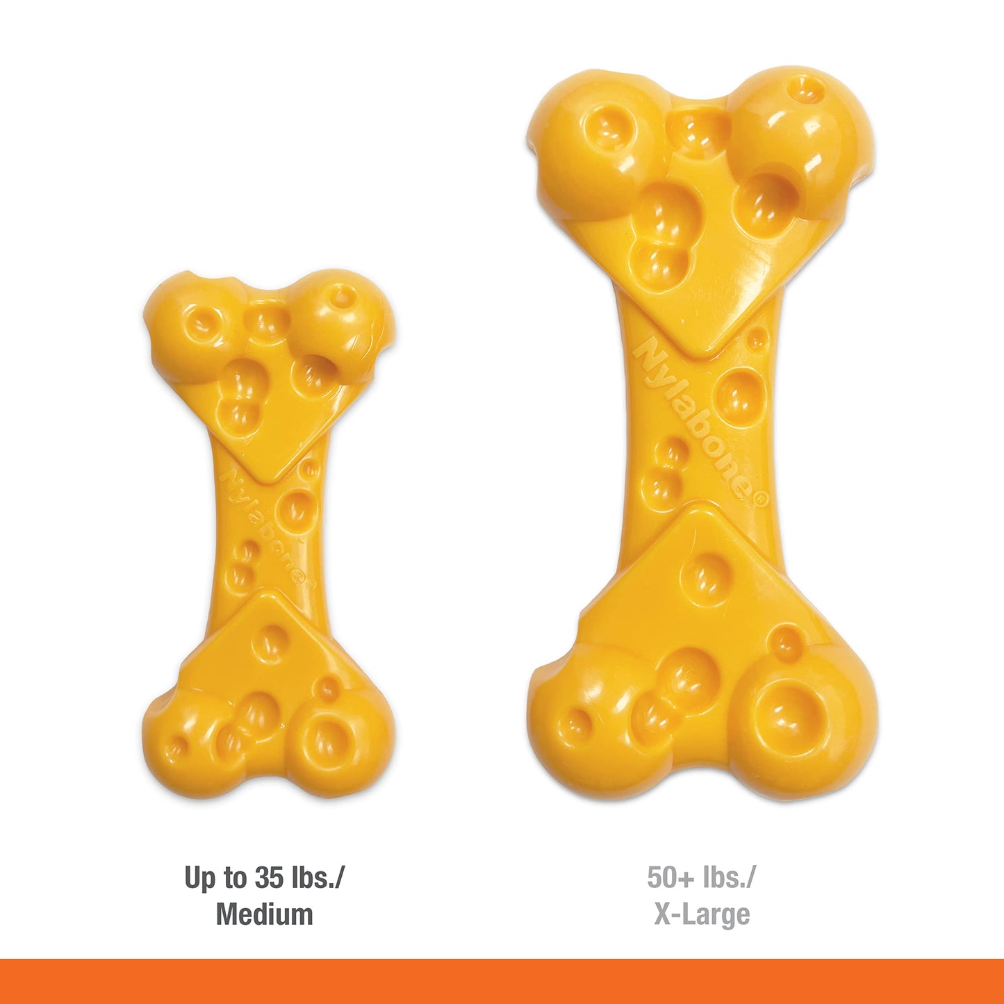 Juguete Nylabone Hueso Sabor Queso Mediano PowerChew