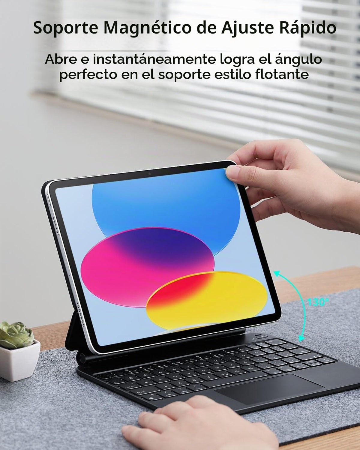 Funda Teclado ESR iPad A16/10a Gen Soporte Magnético Rápido