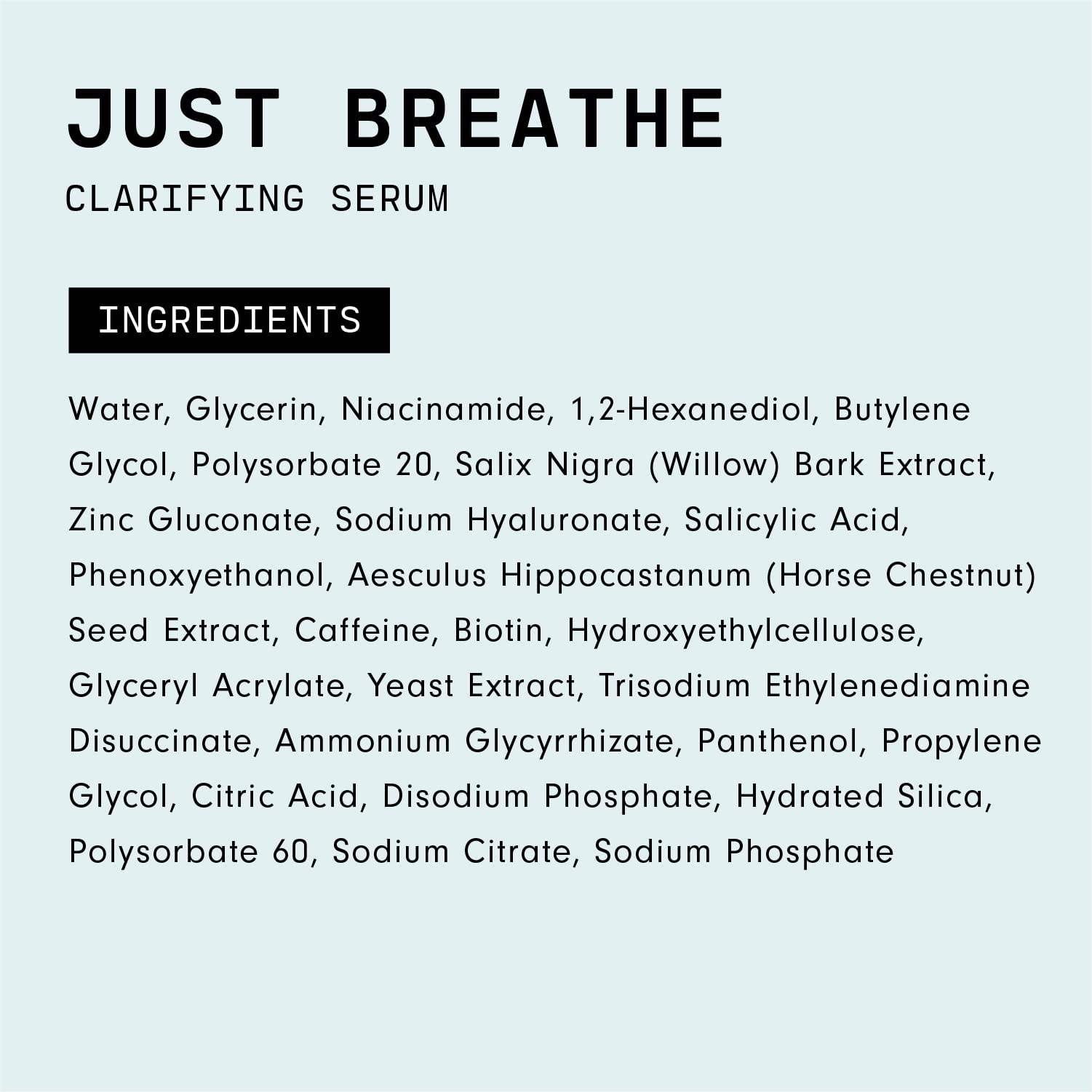 Versed Just Breathe Sérum facial aclarante 1 fl oz. Formulado con extracto de corteza de sauce, niacinamida y zinc, libre de crueldad, sin parabenos y vegano. Elige tu tratamiento facial (suero clarificante)