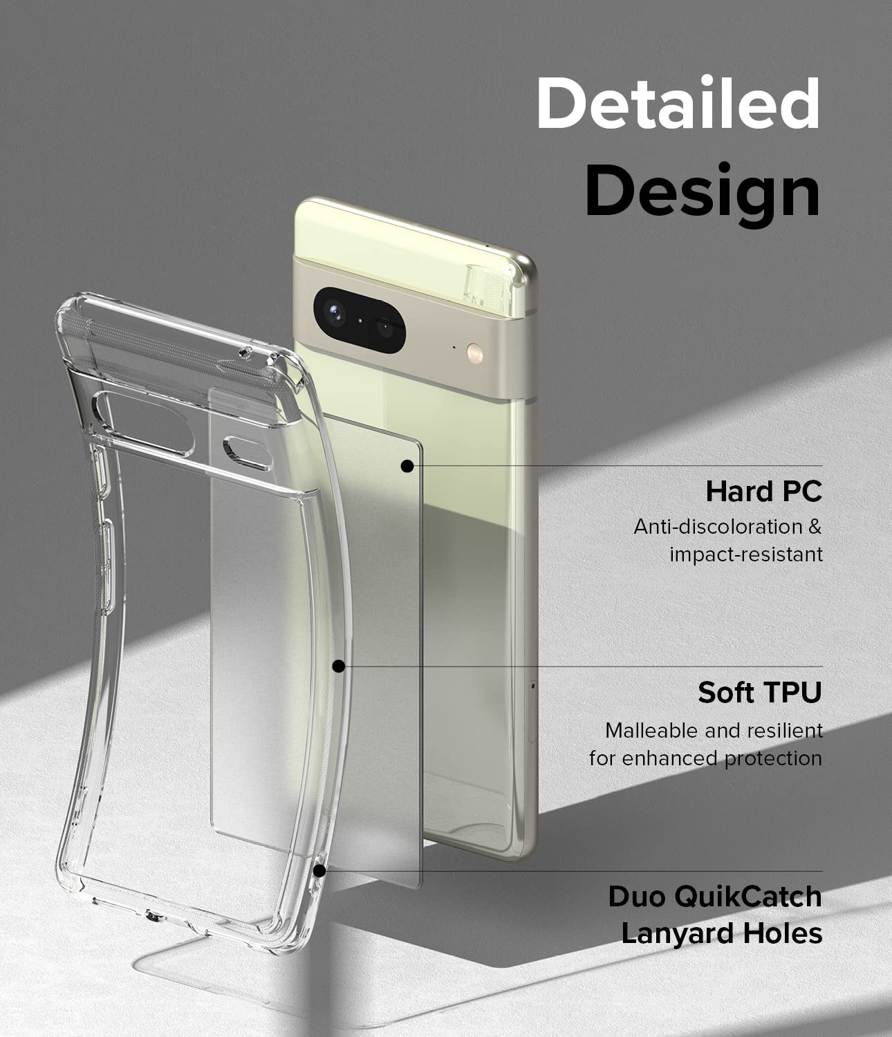 Funda Ringke Fusion Matte Transparente Anti Huella para Google Pixel 7 5G