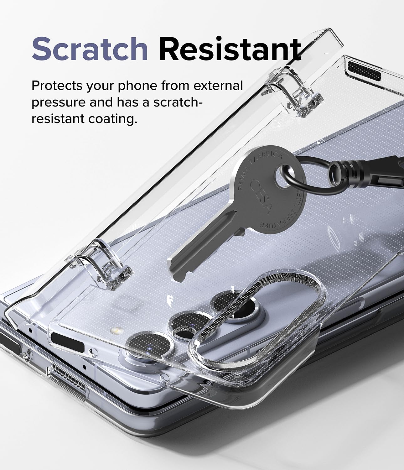 Funda Slim Hinge Ringke Clear Compatible Samsung Galaxy Z Fold 5 5G Tecnología Transparente Carcasa Sólida a Prueba de Choques