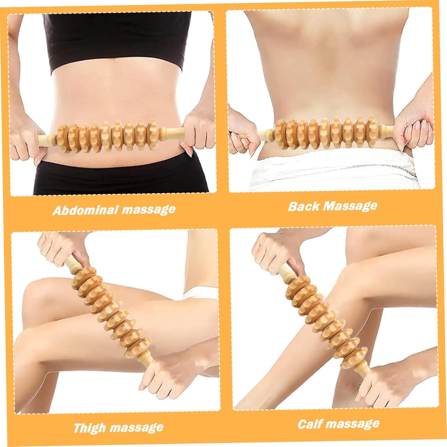 Herramientas de Masaje de Maderoterapia Gua Sha para Piernas, Espalda, Cuello y Brazos