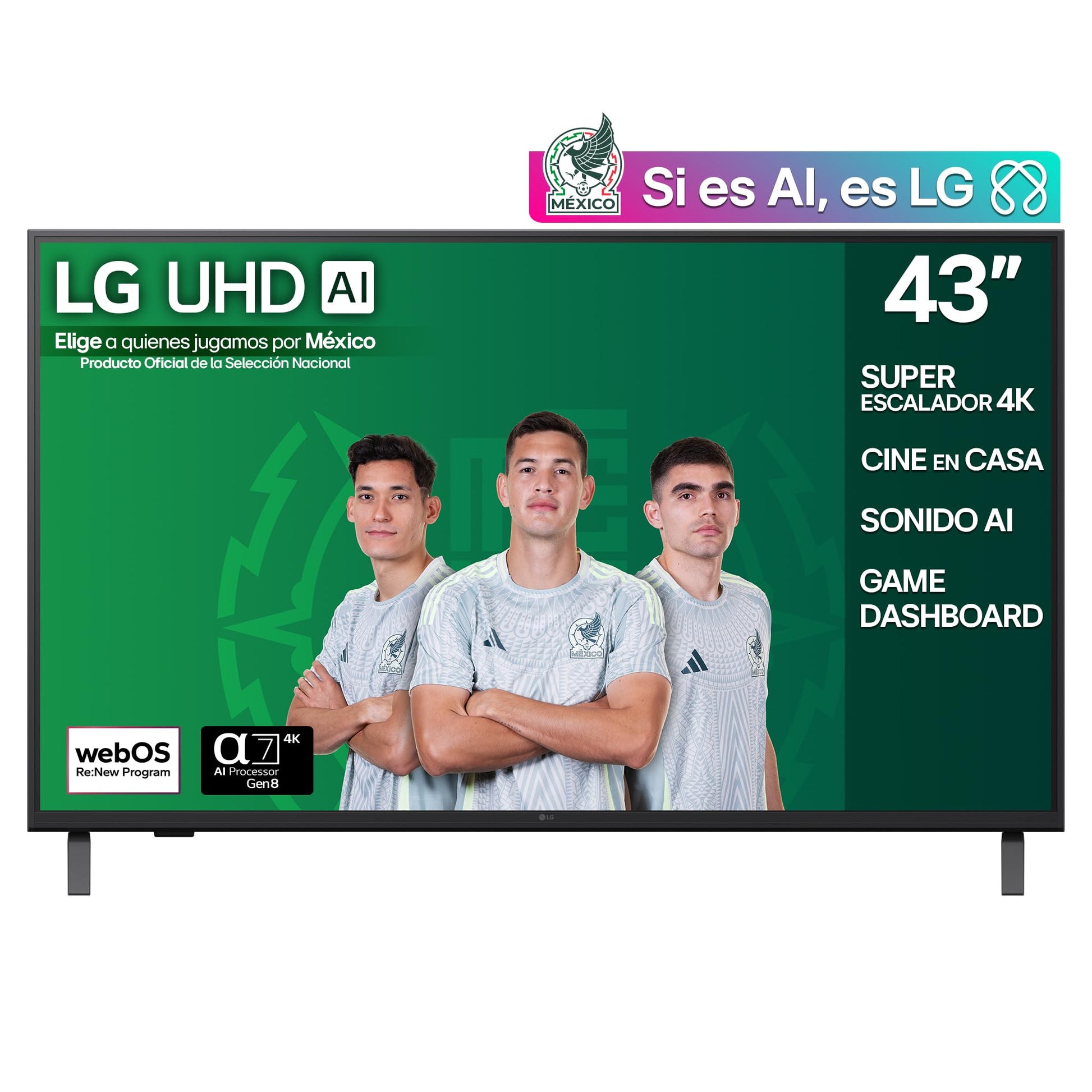 LG Pantalla 43 Pulgadas UHD AI UA75 4K Smart TV 2025