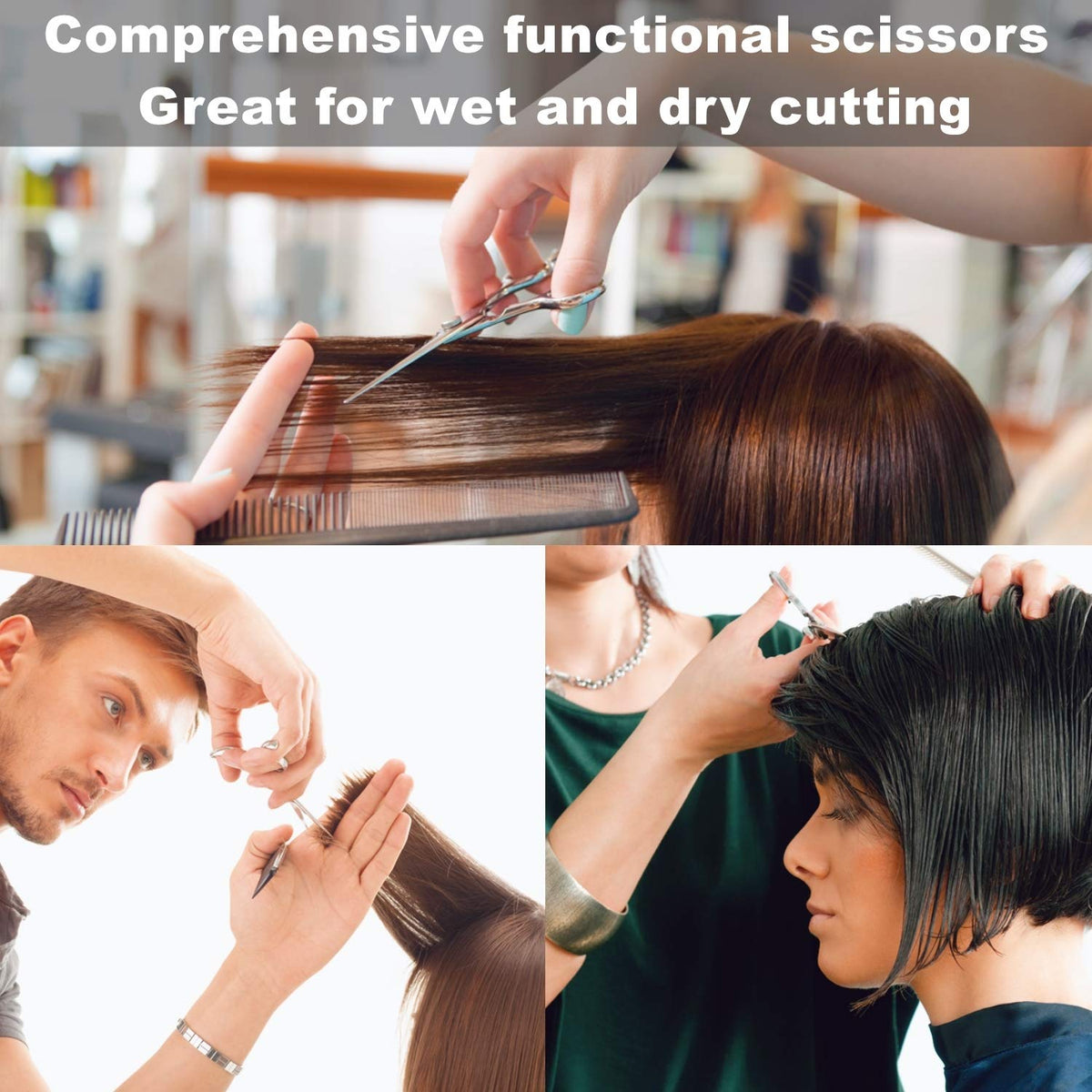 Fengliren Tijeras profesionales de alta gama extremadamente afiladas para cortar el pelo de peluquería tijeras de peluquería para cabello de 6 pulgadas de corte de pelo hechas de aleación de acero