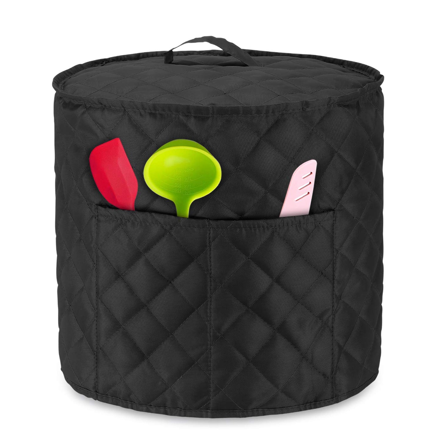 LUXJA - Funda antipolvo compatible con macetas instantáneas de 6 cuartos de galón, funda de tela con bolsillos, se adapta a ollas instantáneas (6 cuartos de galón) y accesorios adicionales, tela